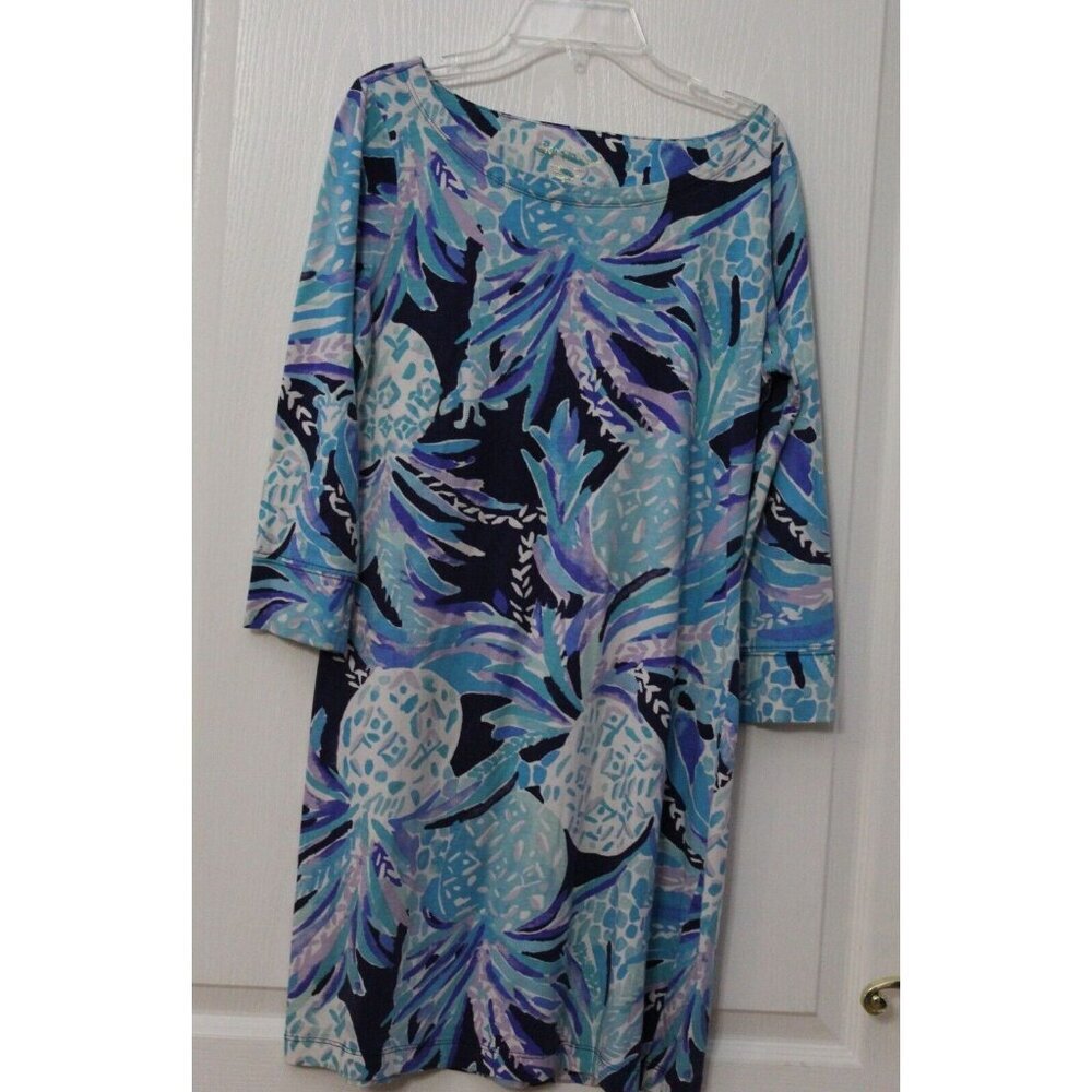 Lilly Pulitzer 🍍 HOLLEE DRESS🍍 Navy Alotta Colada Dress size S